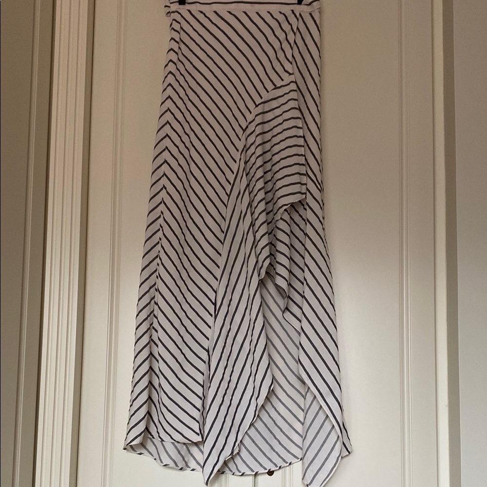 White House Black Market Asymmetrical Wrap Maxi Skirt